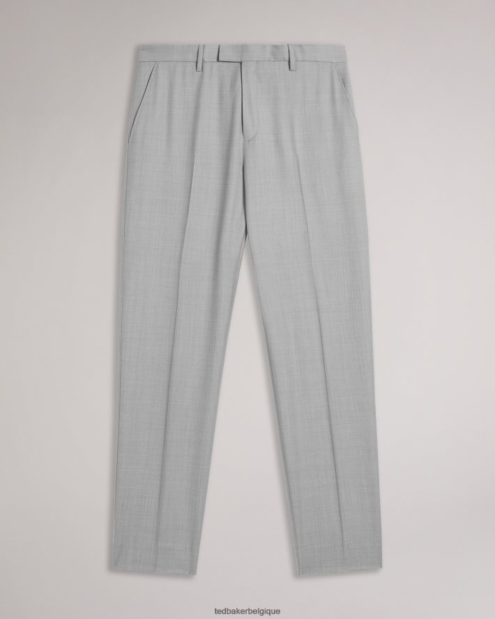 être Ted Baker Hommes pantalon slim en laine byront gris clair FR8J421411 vêtements