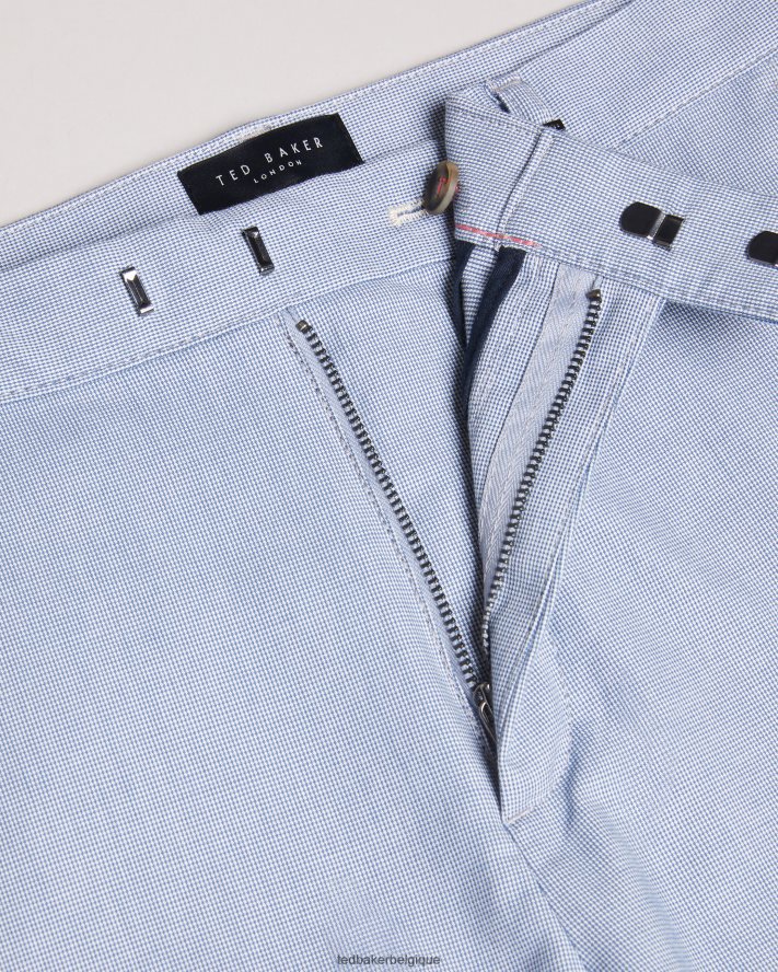 être Ted Baker Hommes portmay - pantalon slim pied-de-poule bleu FR8J421473 vêtements