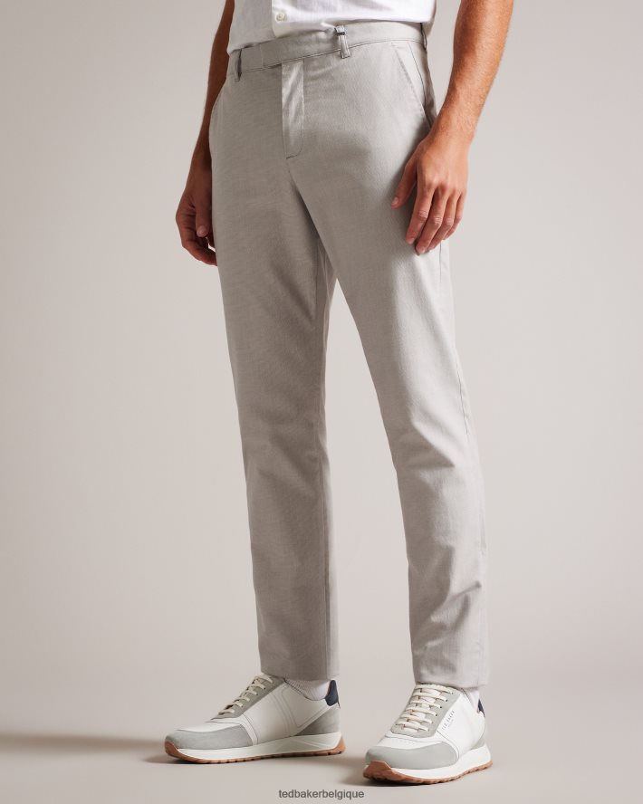 être Ted Baker Hommes portmay - pantalon slim pied-de-poule gris FR8J421408 vêtements