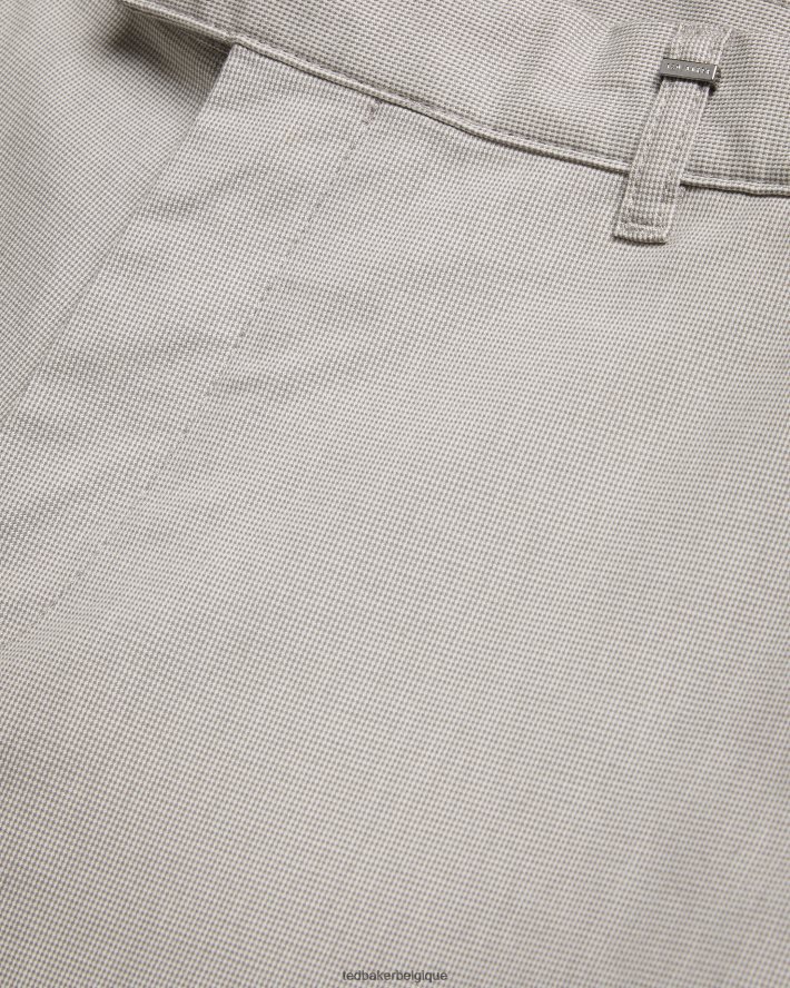 être Ted Baker Hommes portmay - pantalon slim pied-de-poule gris FR8J421408 vêtements