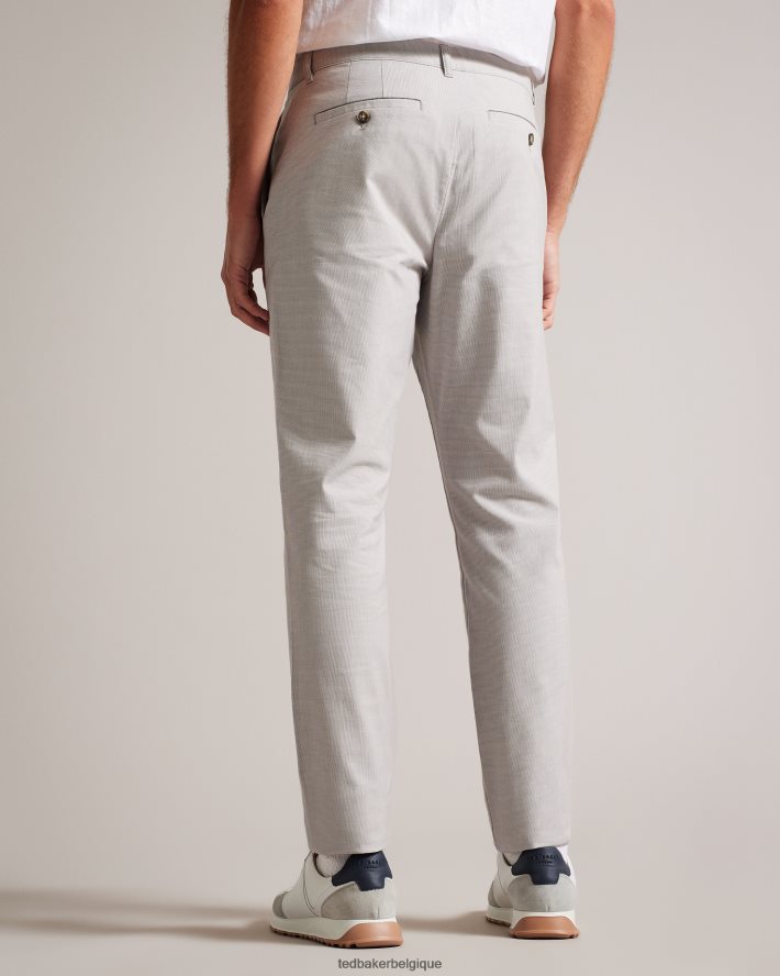 être Ted Baker Hommes portmay - pantalon slim pied-de-poule gris FR8J421408 vêtements