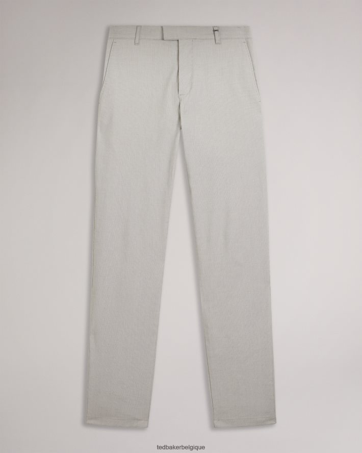 être Ted Baker Hommes portmay - pantalon slim pied-de-poule gris FR8J421408 vêtements
