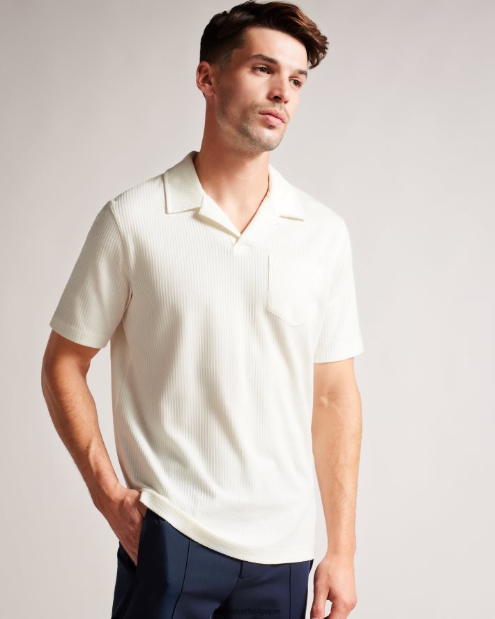 être Ted Baker Hommes polo coupe classique arkes blanc FR8J421393 vêtements