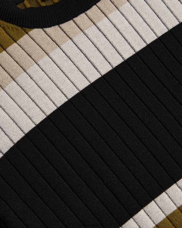 être Ted Baker Hommes pull rayé coupe classique à manches longues naturel FR8J421270 vêtements