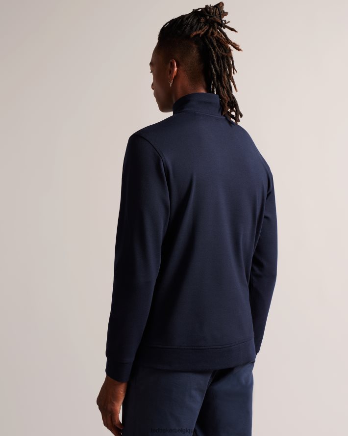 être Ted Baker Hommes sanot - pull à manches longues et col cheminée marine FR8J421292 vêtements
