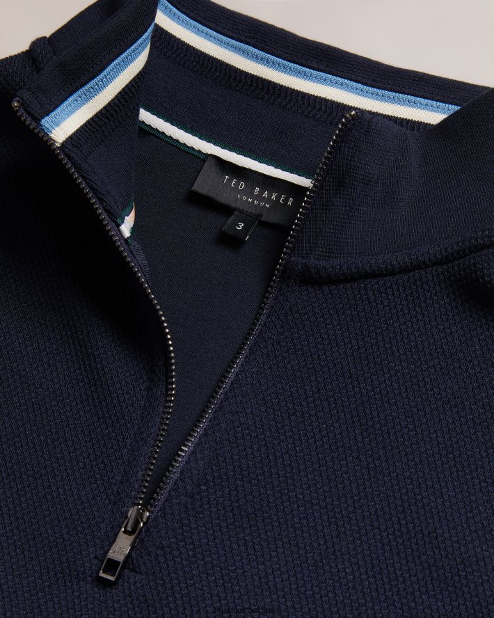 être Ted Baker Hommes sanot - pull à manches longues et col cheminée marine FR8J421292 vêtements