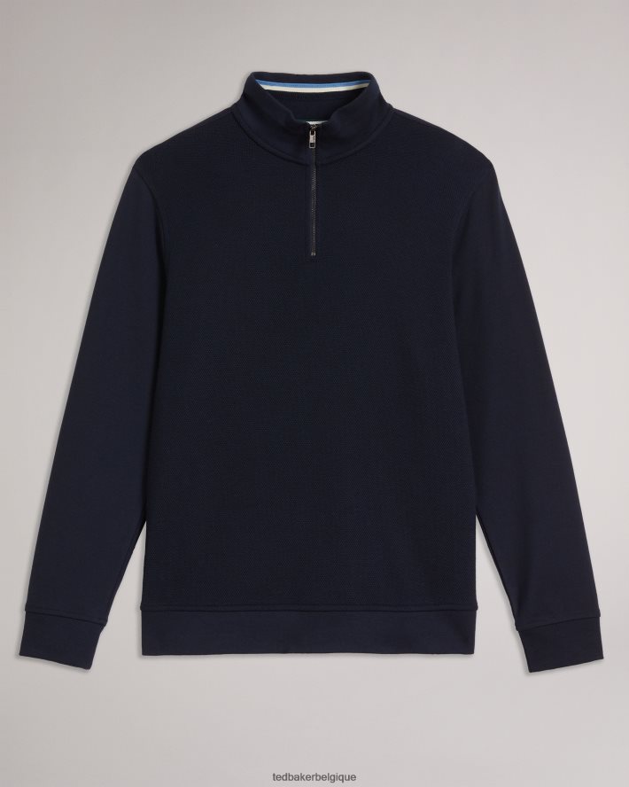 être Ted Baker Hommes sanot - pull à manches longues et col cheminée marine FR8J421292 vêtements