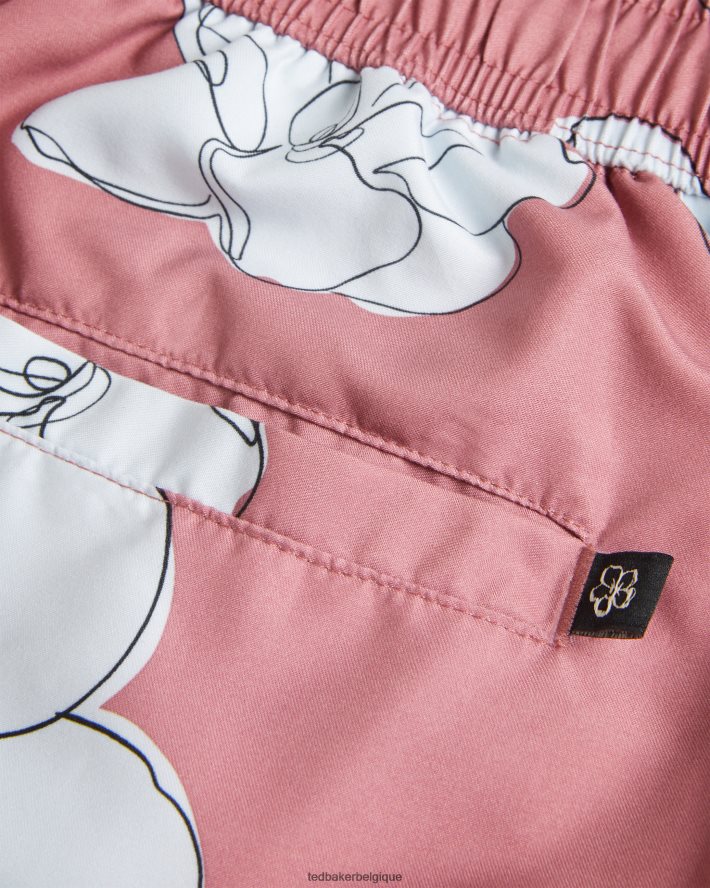 être Ted Baker Hommes Ampbell - short de bain à fleurs rose moyen FR8J421425 vêtements