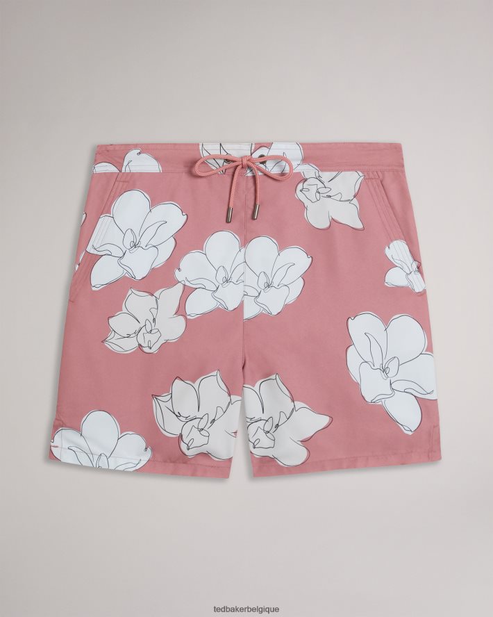 être Ted Baker Hommes Ampbell - short de bain à fleurs rose moyen FR8J421425 vêtements