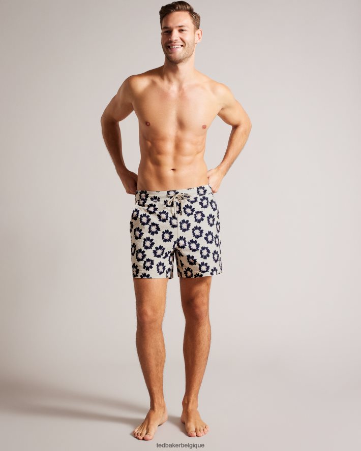 être Ted Baker Hommes Wiklie - short de bain à imprimé floral pierre FR8J421553 vêtements