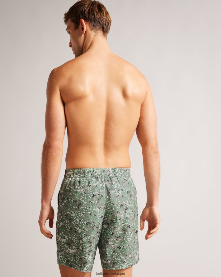 être Ted Baker Hommes kita - short de bain à imprimé floral camouflage kaki FR8J421545 vêtements