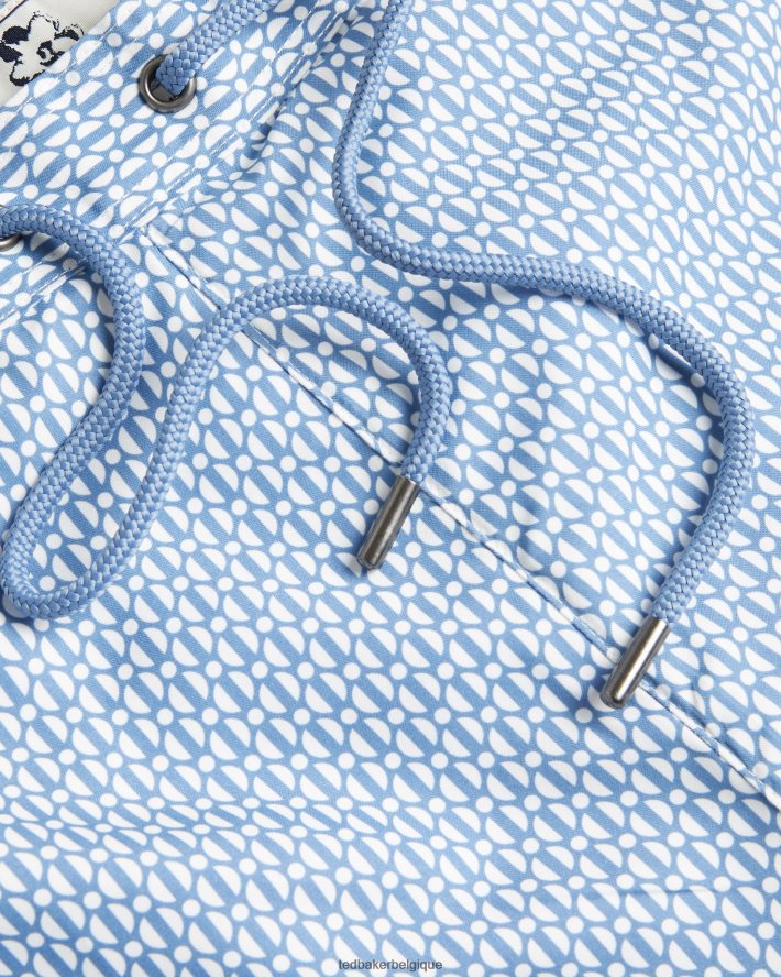 être Ted Baker Hommes popov - short de bain géométrique bleu foncé FR8J421315 vêtements