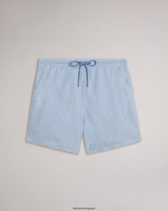 être Ted Baker Hommes popov - short de bain géométrique bleu foncé FR8J421315 vêtements