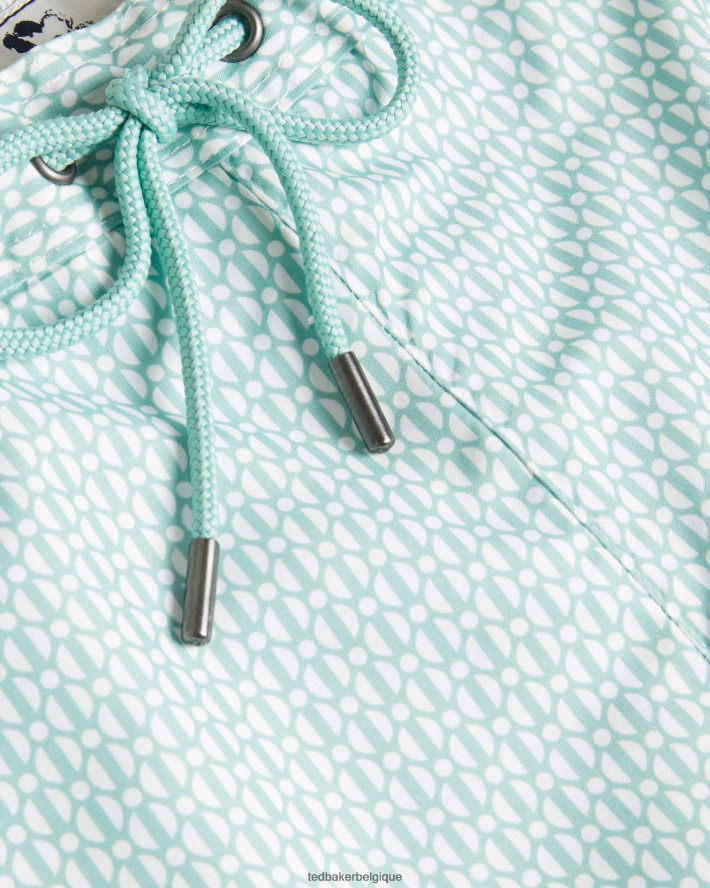 être Ted Baker Hommes popov - short de bain géométrique menthe FR8J421414 vêtements