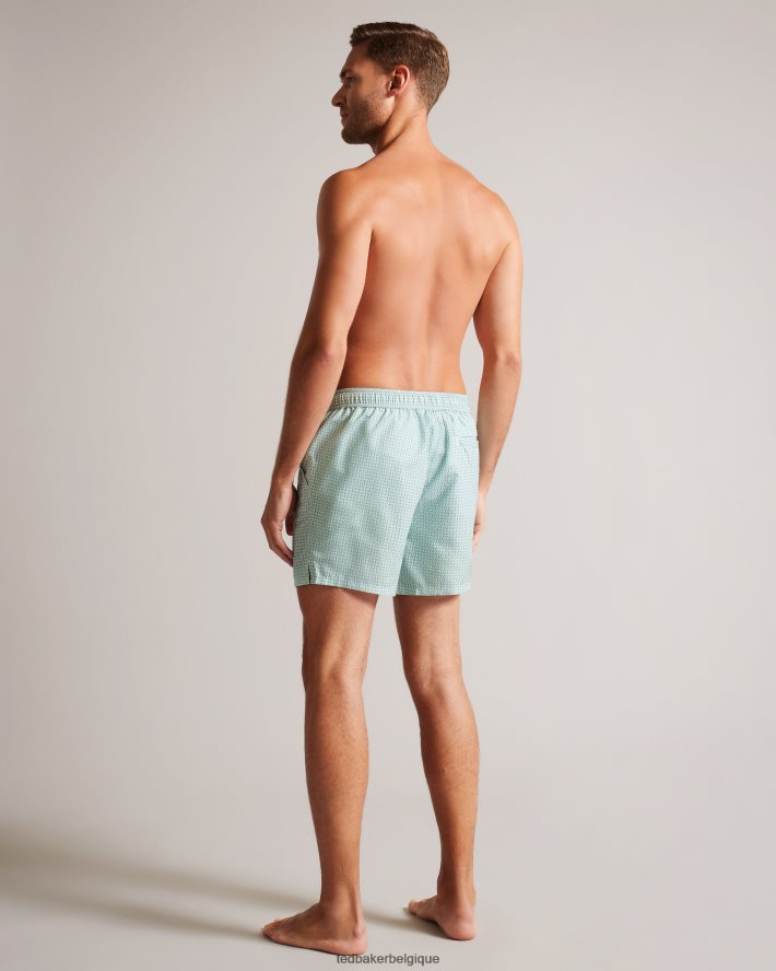 être Ted Baker Hommes popov - short de bain géométrique menthe FR8J421414 vêtements