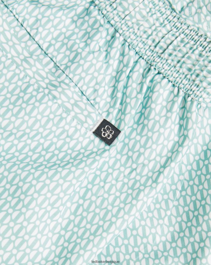 être Ted Baker Hommes popov - short de bain géométrique menthe FR8J421414 vêtements