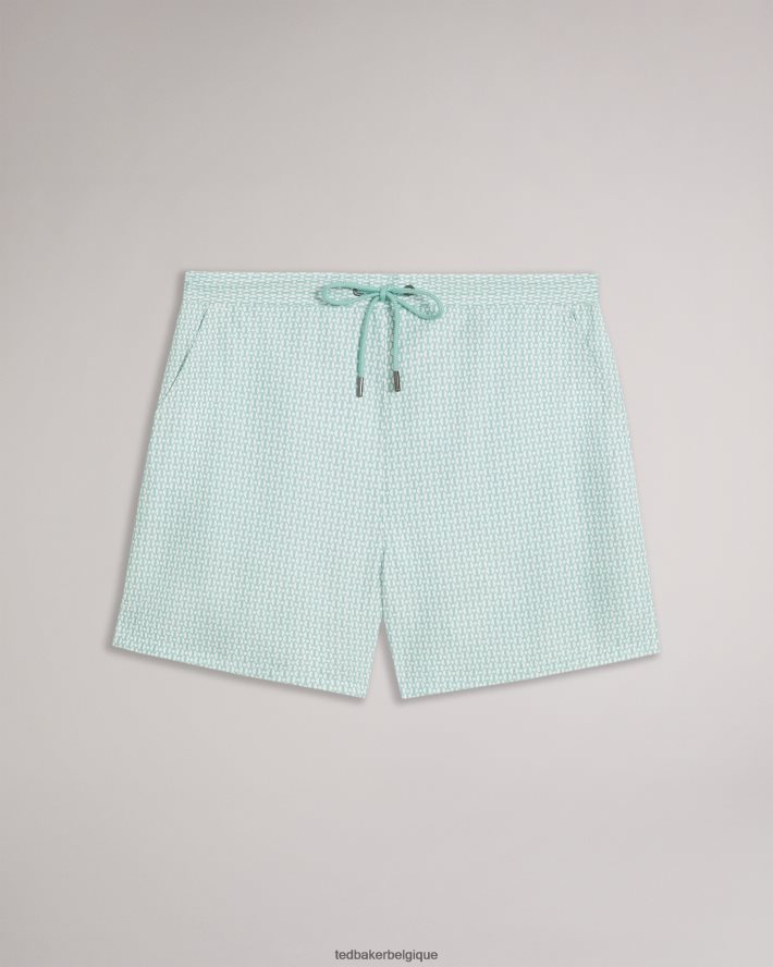 être Ted Baker Hommes popov - short de bain géométrique menthe FR8J421414 vêtements