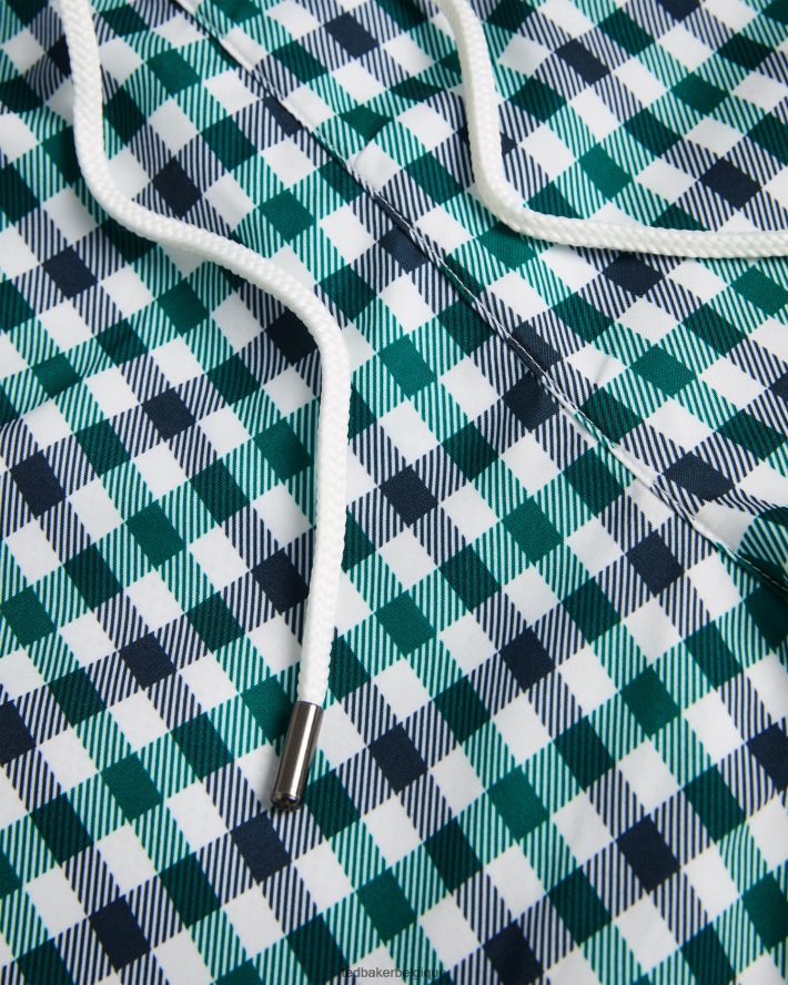 être Ted Baker Hommes short de bain à carreaux House Regular Addling marine FR8J421563 vêtements