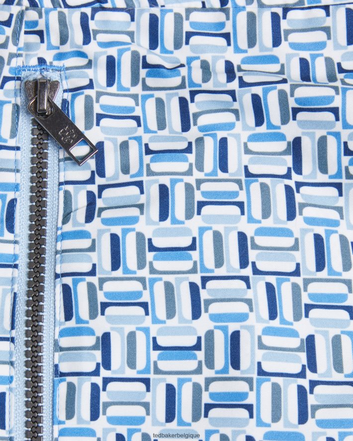 être Ted Baker Hommes short de bain géométrique crabbe bleu FR8J421418 vêtements