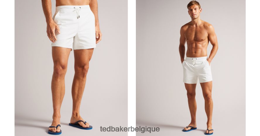 être Ted Baker Hommes short de bain texturé uni colne blanc FR8J421510 vêtements