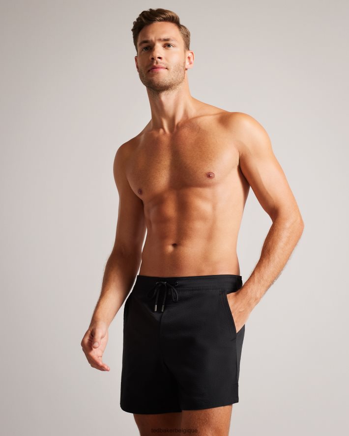 être Ted Baker Hommes short de bain texturé uni colne noir FR8J421446 vêtements
