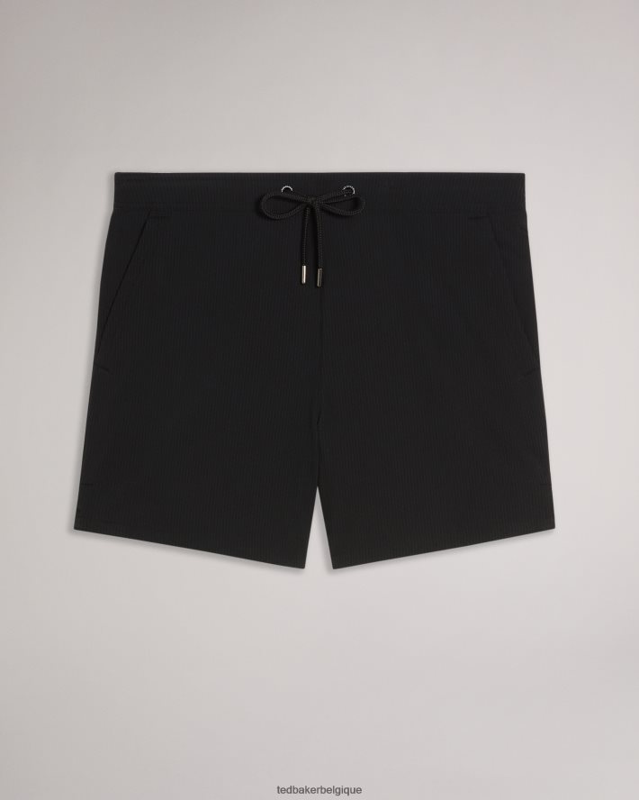 être Ted Baker Hommes short de bain texturé uni colne noir FR8J421446 vêtements