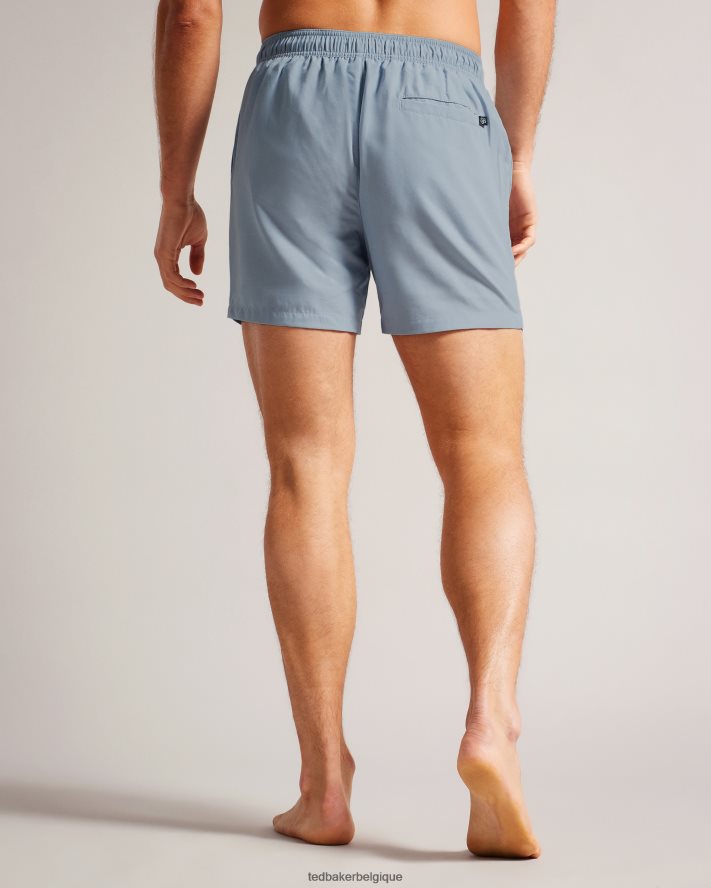 être Ted Baker Hommes short de bain uni Hiltree bleu moyen FR8J421394 vêtements