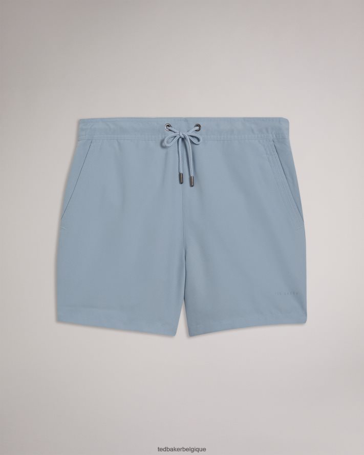 être Ted Baker Hommes short de bain uni Hiltree bleu moyen FR8J421394 vêtements