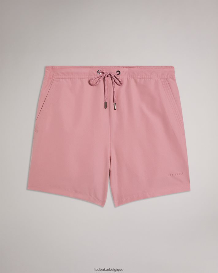être Ted Baker Hommes short de bain uni Hiltree rose FR8J421470 vêtements