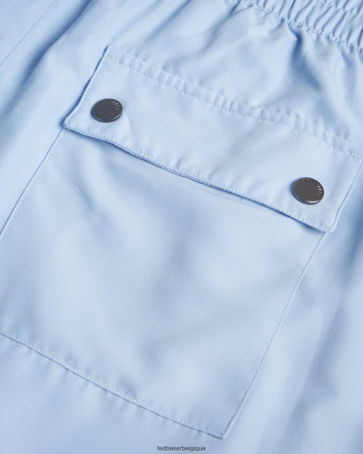 être Ted Baker Hommes short de bain uni nairdal bleu clair FR8J421498 vêtements