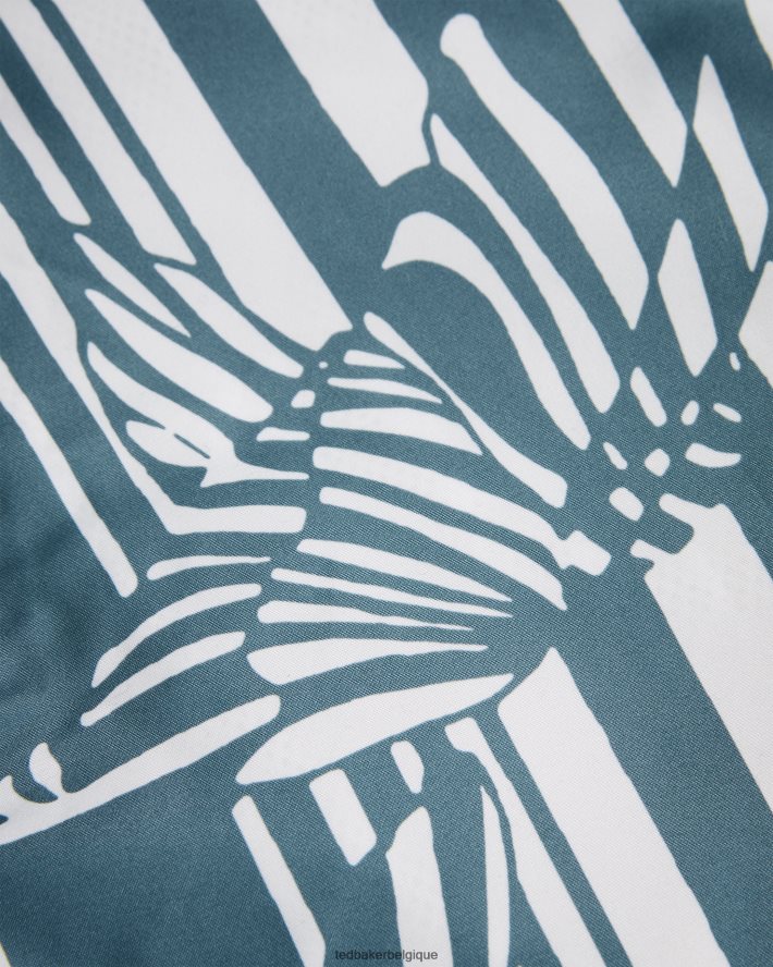 être Ted Baker Hommes tourbé - short de bain à rayures papillons bleu moyen FR8J421485 vêtements