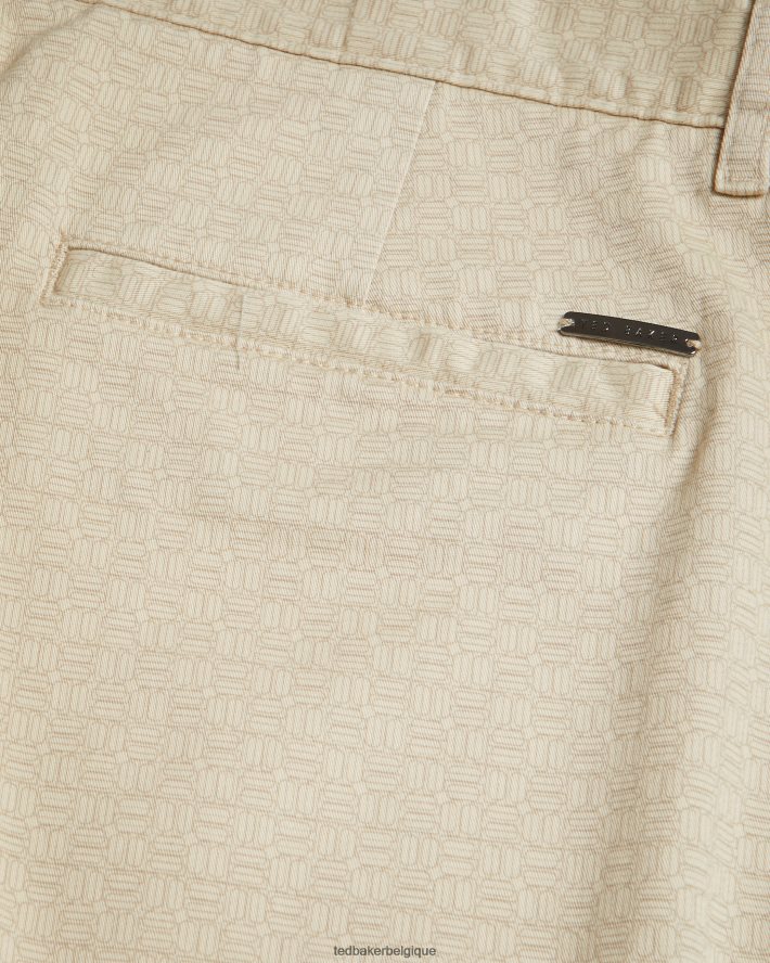être Ted Baker Hommes gomer short géométrique coupe classique naturel FR8J421452 vêtements