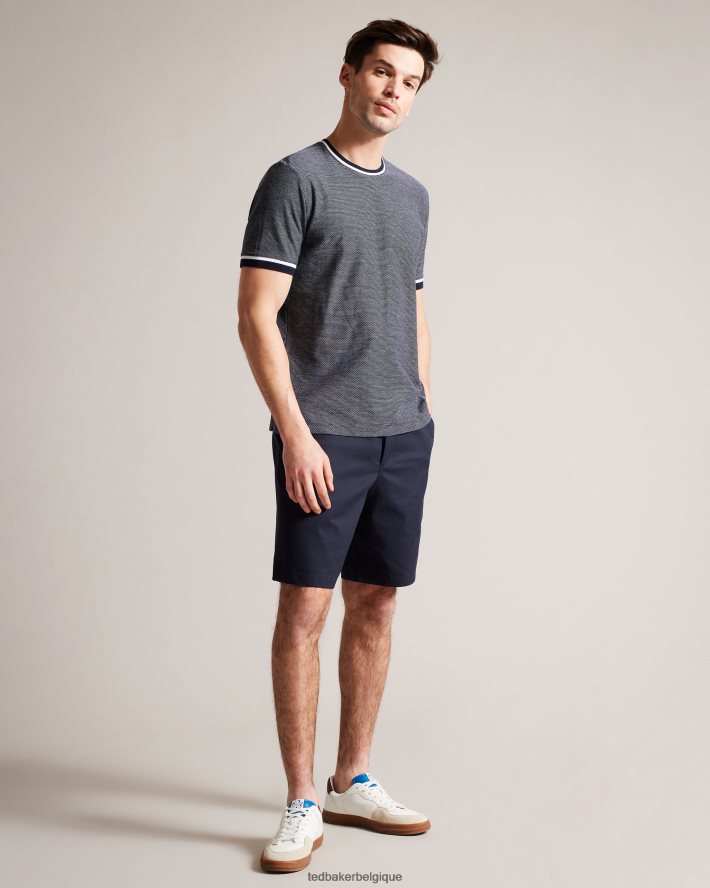 être Ted Baker Hommes short en coton élastiqué creswel marine FR8J421493 vêtements
