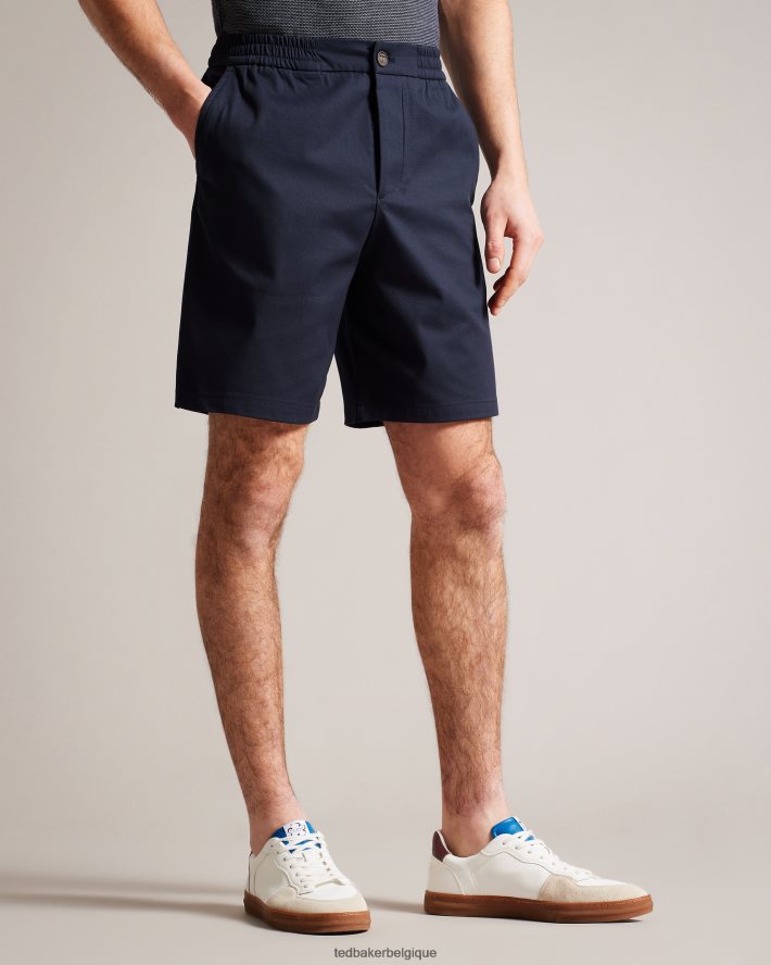 être Ted Baker Hommes short en coton élastiqué creswel marine FR8J421493 vêtements