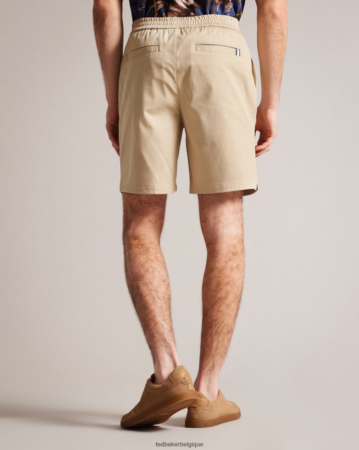 être Ted Baker Hommes short en coton élastiqué creswel naturel FR8J421522 vêtements