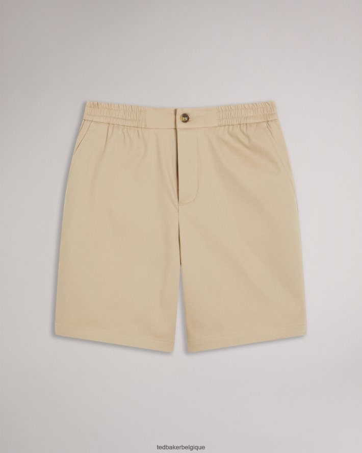 être Ted Baker Hommes short en coton élastiqué creswel naturel FR8J421522 vêtements