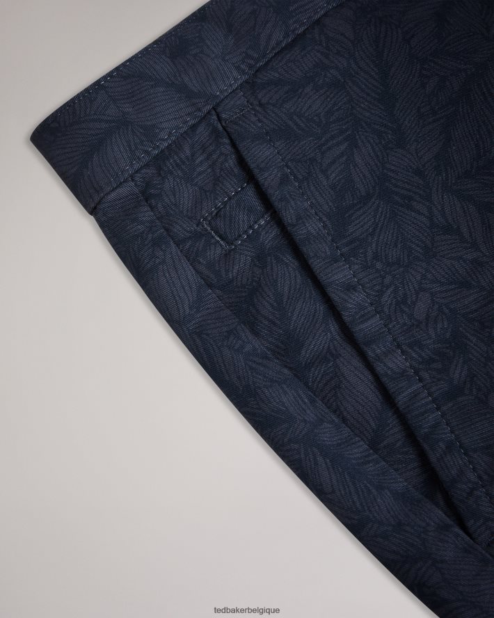 être Ted Baker Hommes short à imprimé feuilles marine FR8J421507 vêtements