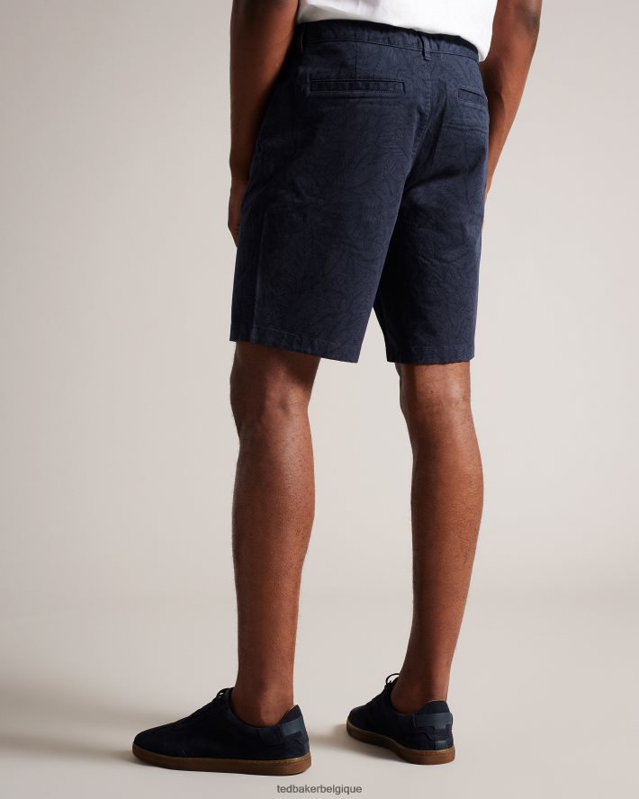 être Ted Baker Hommes short à imprimé feuilles marine FR8J421507 vêtements