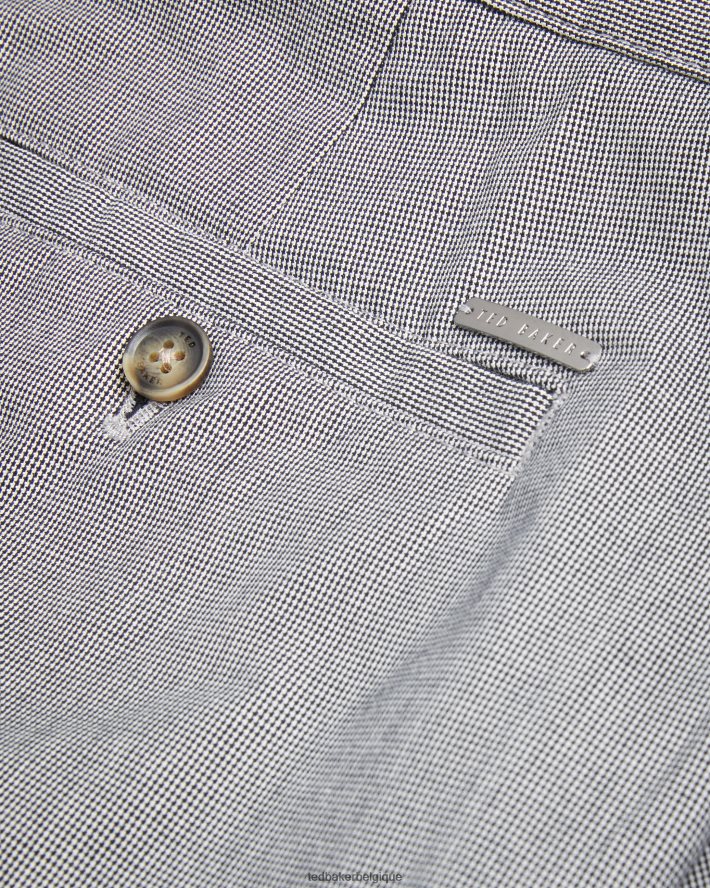 être Ted Baker Hommes tura short coupe classique en coton noir FR8J421346 vêtements