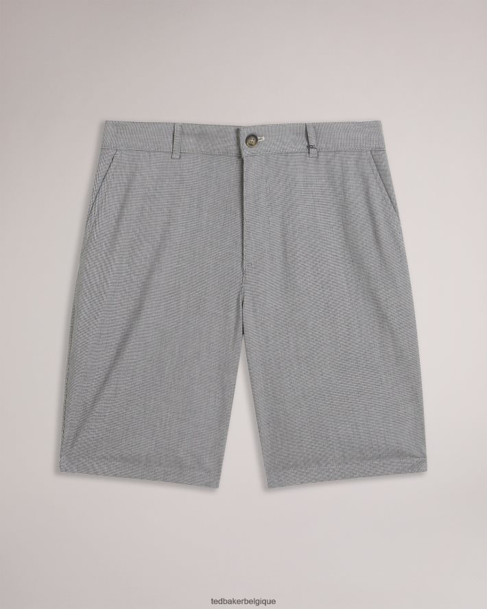 être Ted Baker Hommes tura short coupe classique en coton noir FR8J421346 vêtements