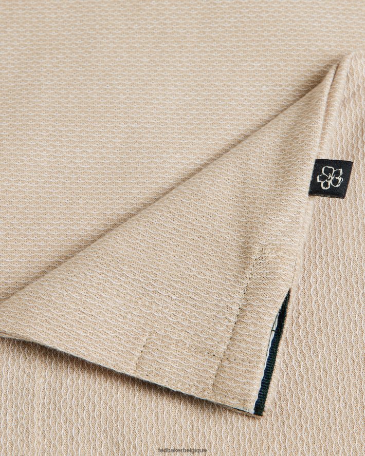 être Ted Baker Hommes Bowker - T-shirt texturé coupe classique bronzer FR8J421298 vêtements