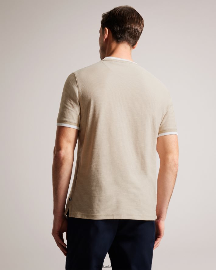 être Ted Baker Hommes Bowker - T-shirt texturé coupe classique bronzer FR8J421298 vêtements
