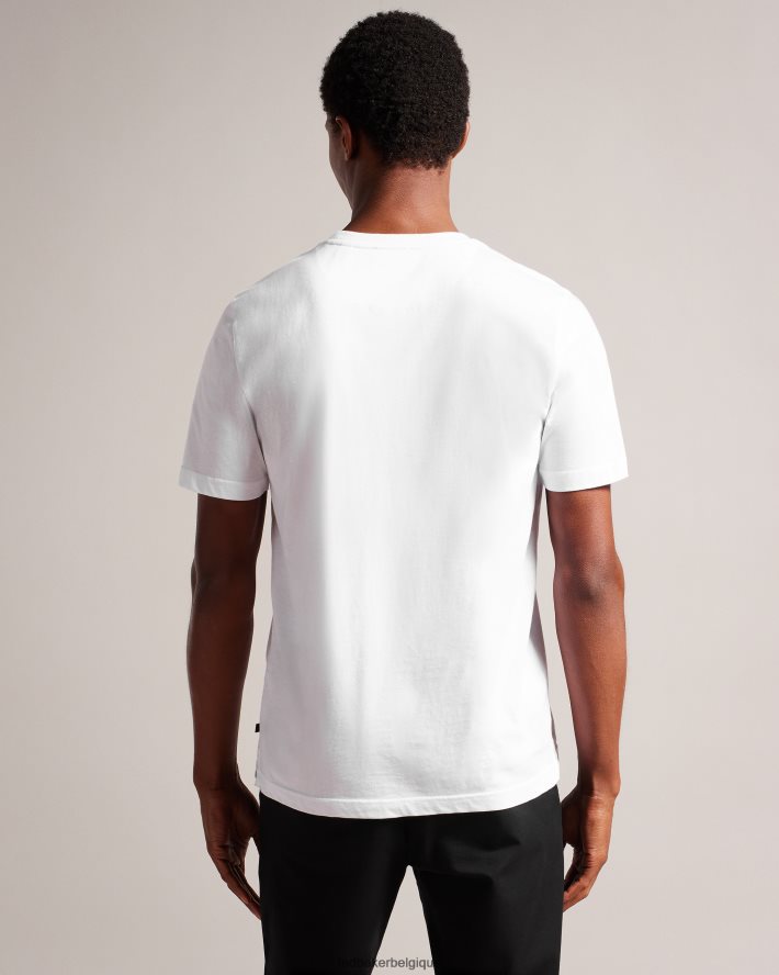 être Ted Baker Hommes Josep - t-shirt graphique à manches courtes blanc FR8J421312 vêtements