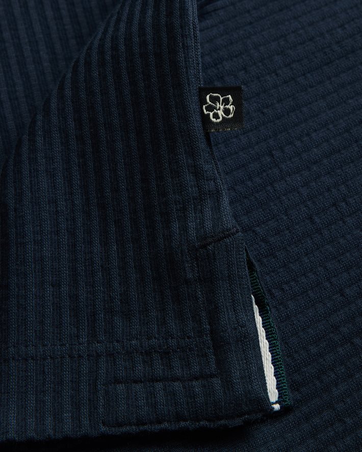 être Ted Baker Hommes rakes - t-shirt coupe classique texturé marine FR8J421479 vêtements