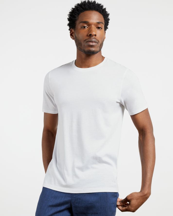être Ted Baker Hommes t-shirt coupe régulière funda ss blanc FR8J421623 vêtements