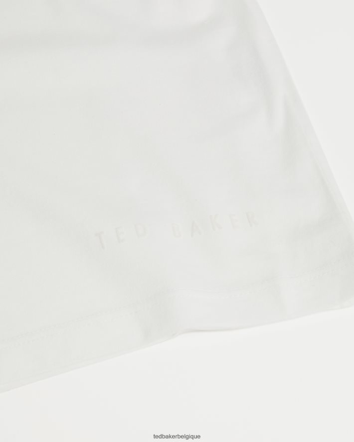 être Ted Baker Hommes t-shirt coupe régulière funda ss blanc FR8J421623 vêtements
