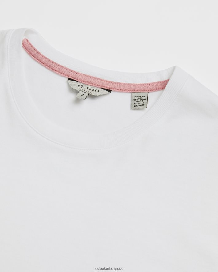 être Ted Baker Hommes t-shirt coupe régulière funda ss blanc FR8J421623 vêtements