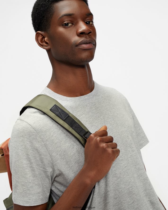 être Ted Baker Hommes t-shirt coupe régulière funda ss marnes grises FR8J421622 vêtements