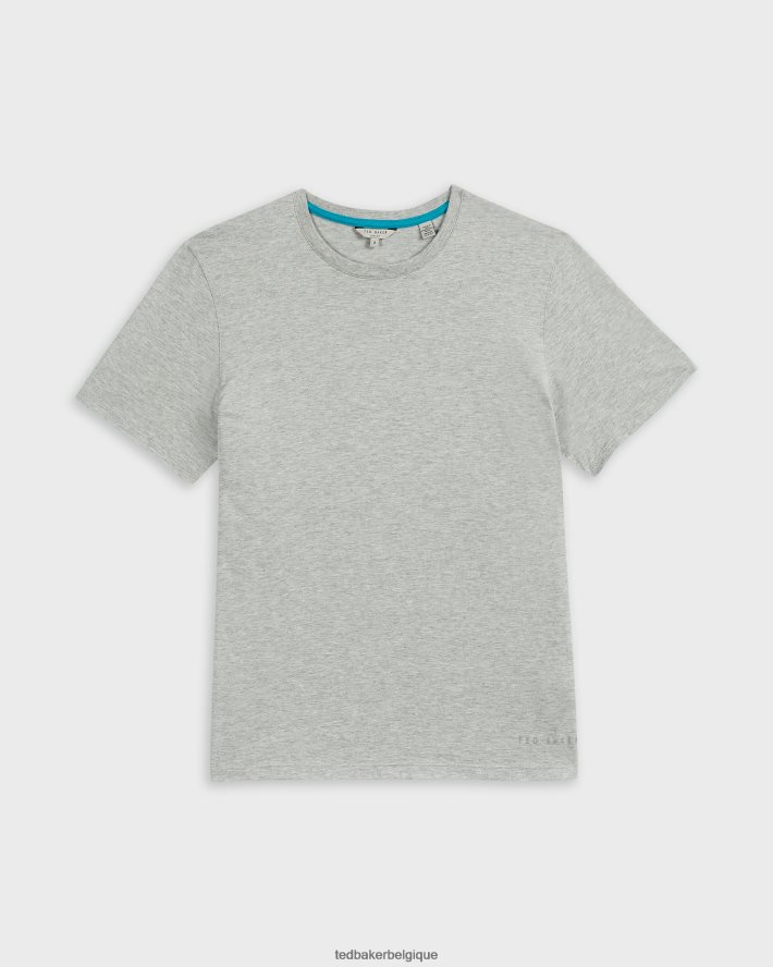 être Ted Baker Hommes t-shirt coupe régulière funda ss marnes grises FR8J421622 vêtements