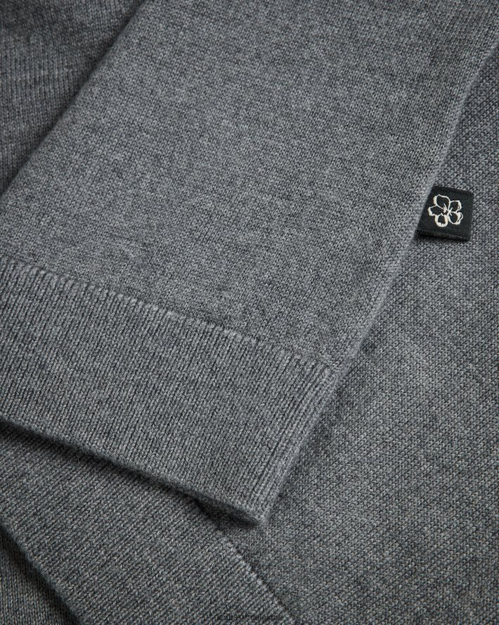 être Ted Baker Hommes t-shirt tricoté à manches courtes senti charbon FR8J421582 vêtements